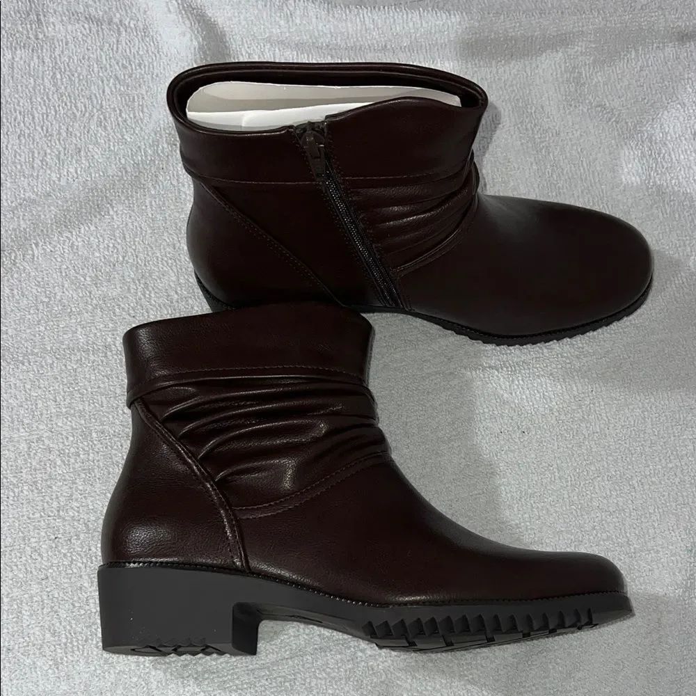 Chic Dark Brown Ankle Booties